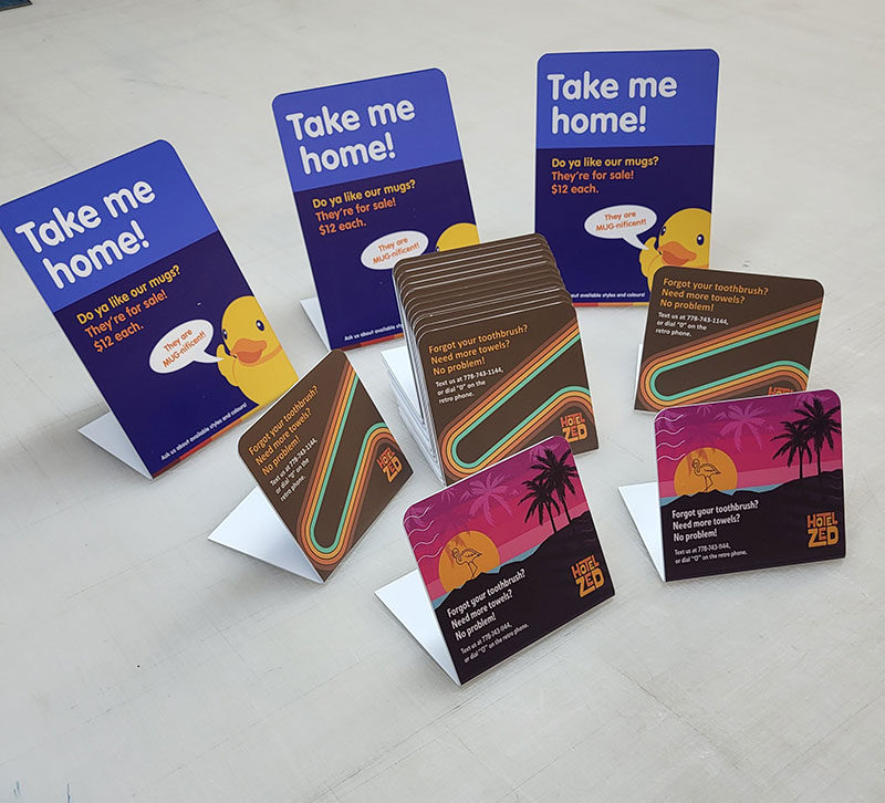 Table top signs