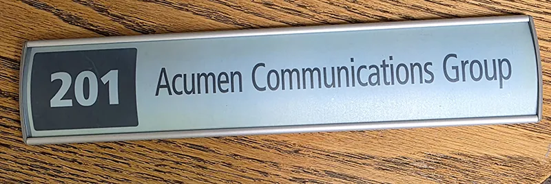 wayfinding office sign
