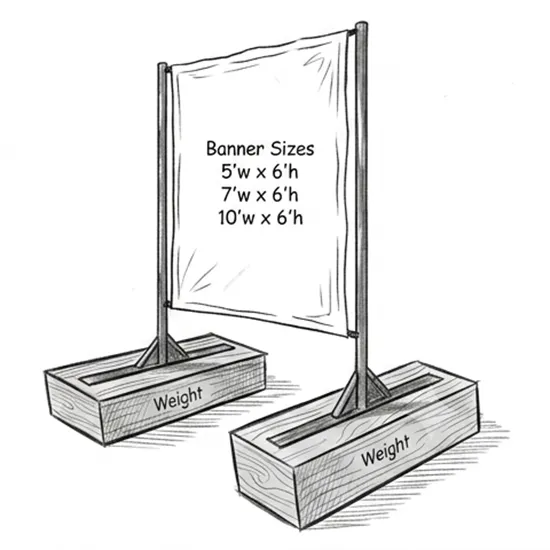 Outdoor Banner Stand Rental